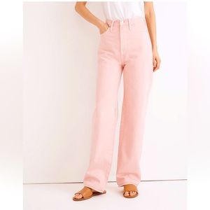 Madewell Baggy Straight Jeans, Pink Garment Dyed Edition